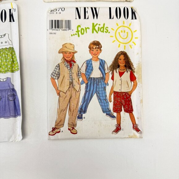 New Look and Kwik Sew Lot of 4 Sewing Patterns Children's 6370 6767 445 446 - Picture 4 of 6